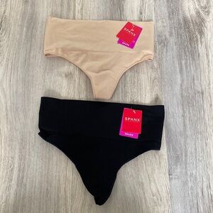 NWT Spanx Everyday Shaping Thong Size Small, set of 2